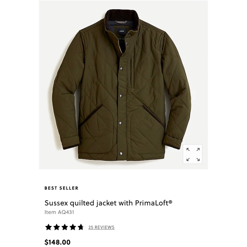 J.Crew Sussex Quilted Jacket